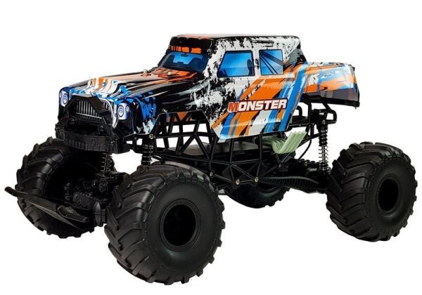 Buggy na daljinsko upravljanje Monster X 2.4G 4x4 57cm - narančasto/plavi - Image 3