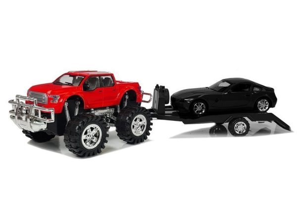 Set vozila Monster Truck + BMW 58 cm - crno/crveni - Image 2