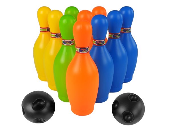 Set šarenih čunjeva za Bowling - 10 komada + lopta 20 cm - Image 2