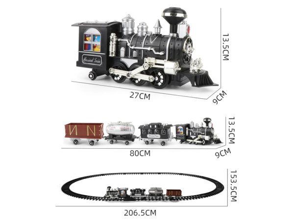 Vlakić nabaterije sa zvučnim i dimnim efektima Smoke - 206.5 cm x 153.5 cm - Image 3