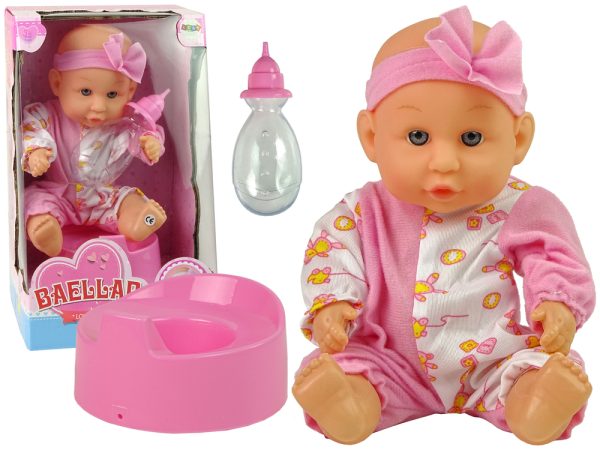 Pink Baby Doll Potty Drink Pee 24 cm