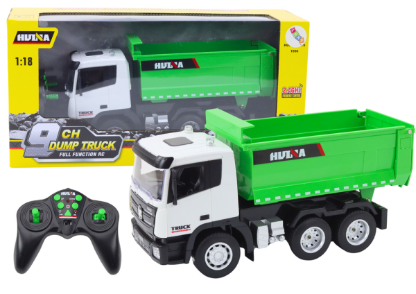 Remote Control RC Truck Tipper 1:18 Green