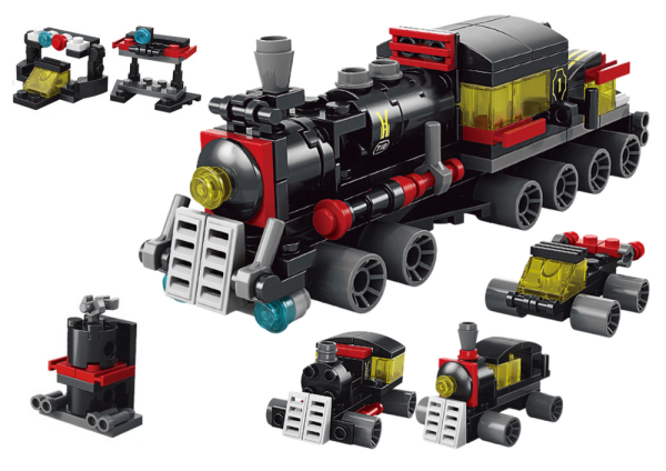 6in1 Locomotive Construction Blocks Set 118el - Image 2