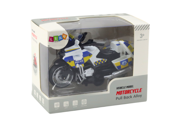 Police Motorcycle with Friction Drive Battery Powered Lights Soundc - Image 4