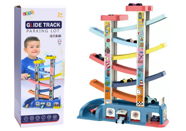 Slide Track For Colorful Cars 6 Cars