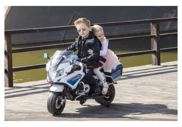 BMW Police Motorcycle White - Electric Ride On Motorbike - Image 7