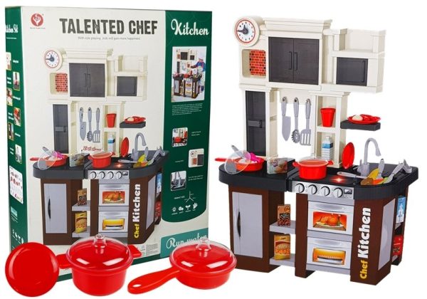 Kitchen for Children with Clock Lights Sounds 84cm