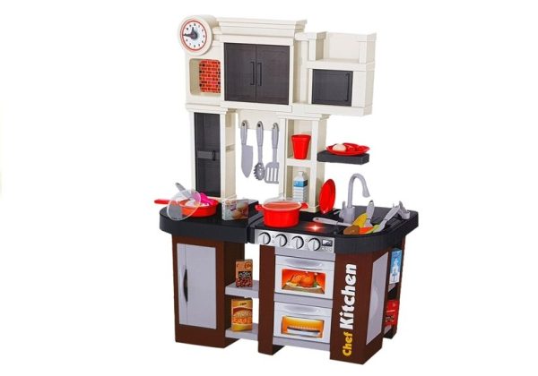 Kitchen for Children with Clock Lights Sounds 84cm - Image 2