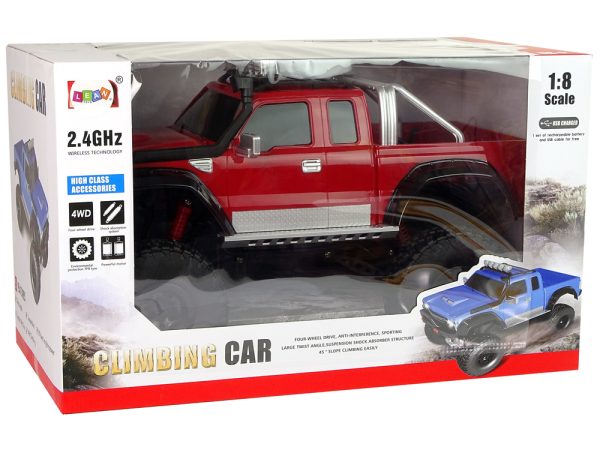 Auto na daljinsko upravljanje R/C 2.4G Climbing Car 1:8 4x4 - crveni - Image 8