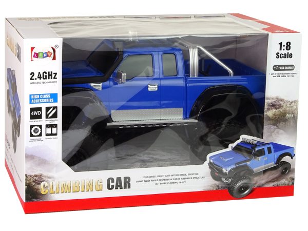 Auto na daljinsko upravljanje R/C 2.4G Climbing Car 1:8 4x4 - plavi - Image 8