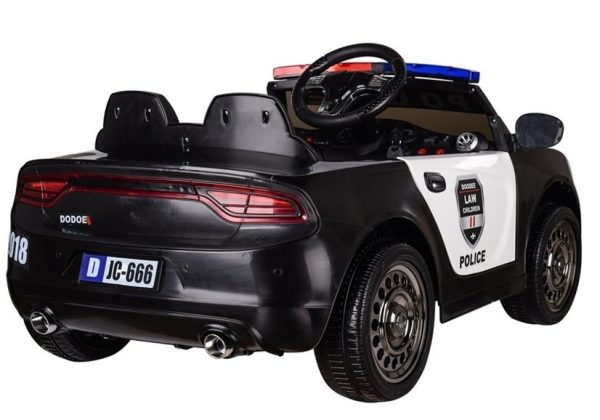 Police Electric Ride-On Car - Black - Image 6