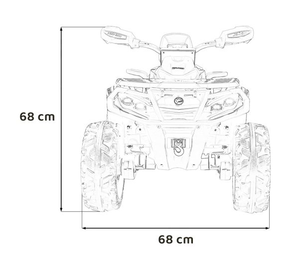 Quad na akumulator Can-Am Outlander ATV 4x4 200W - plavi - Image 25