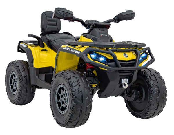 Quad na akumulator Can-Am Outlander ATV 4x4 200W - žuti - Image 2