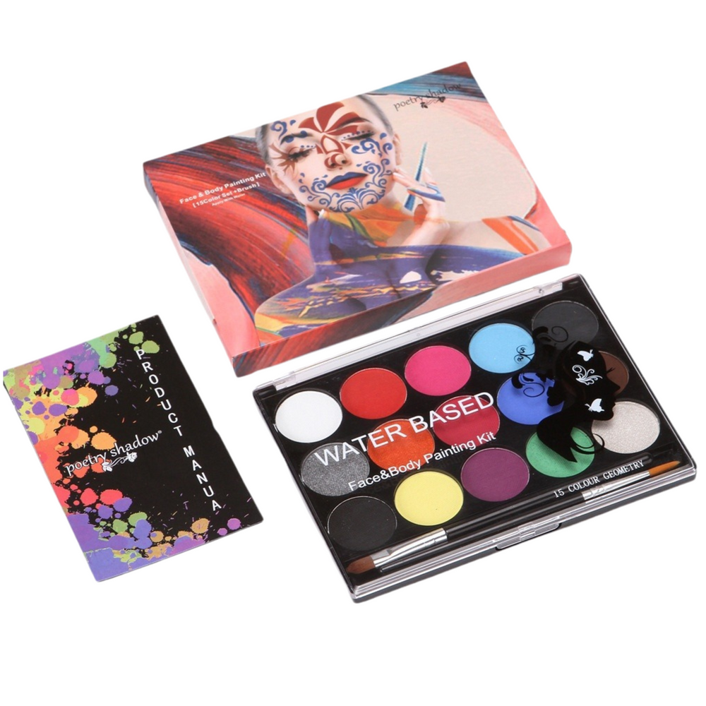 Face and Body Paints 15 Colors 2 Brushes – AV SHOP