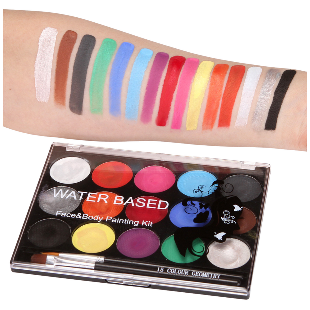 Face and Body Paints 15 Colors 2 Brushes – AV SHOP