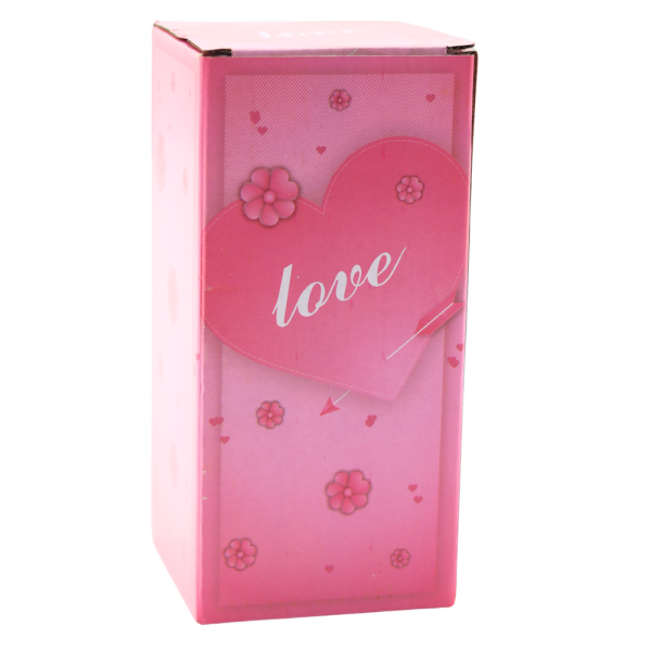 Eternal Rose in Dome with LED Lighting Red with Heart 18.5x8cm - Slika 3