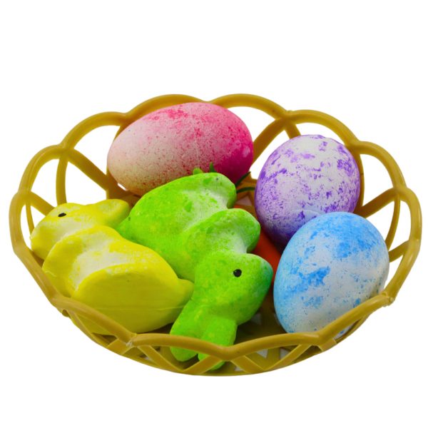 Easter Decorations In Basket Bunnies Eggs Carrot 6pcs - Slika 4