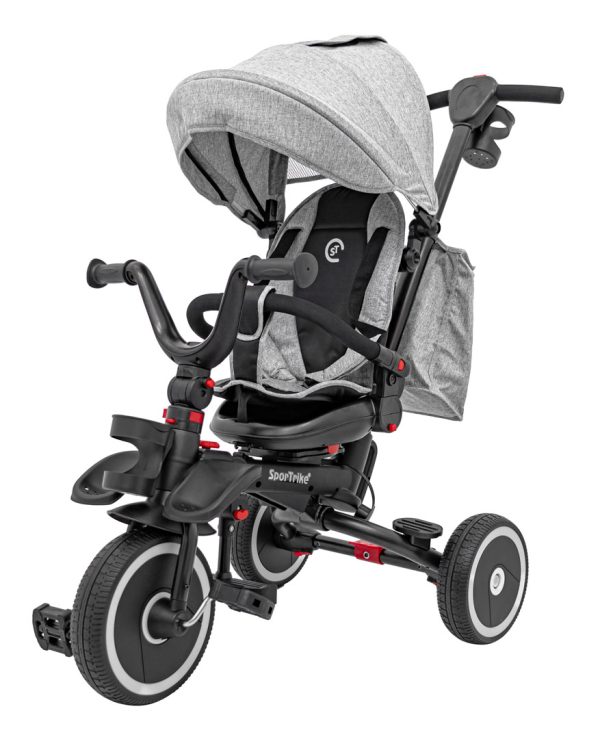 Dječji tricikl RIDER SPORTRIKE - sivi - Slika 3