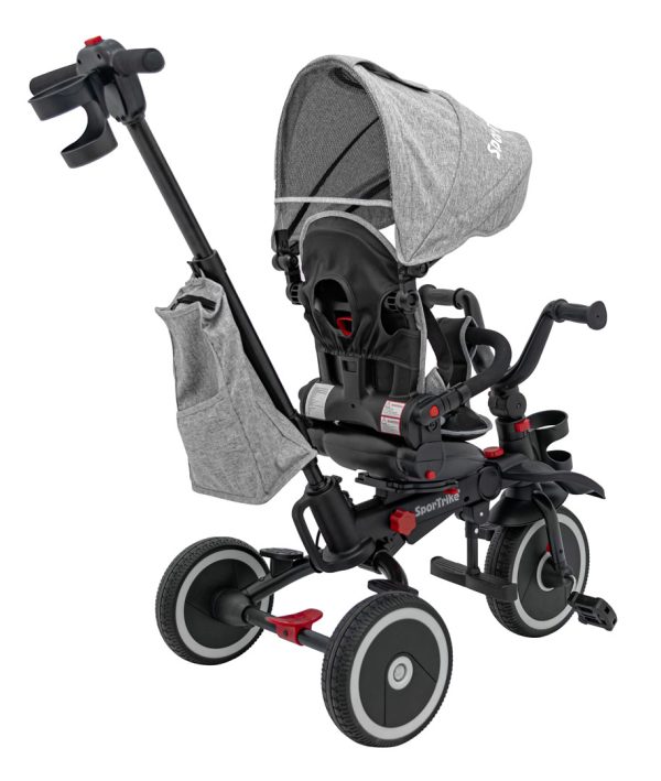 Dječji tricikl RIDER SPORTRIKE - sivi - Slika 5