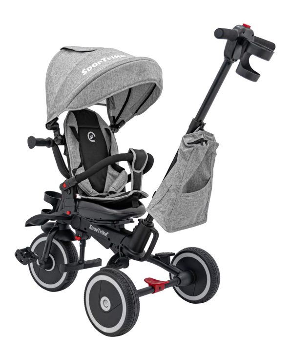 Dječji tricikl RIDER SPORTRIKE - sivi - Slika 6