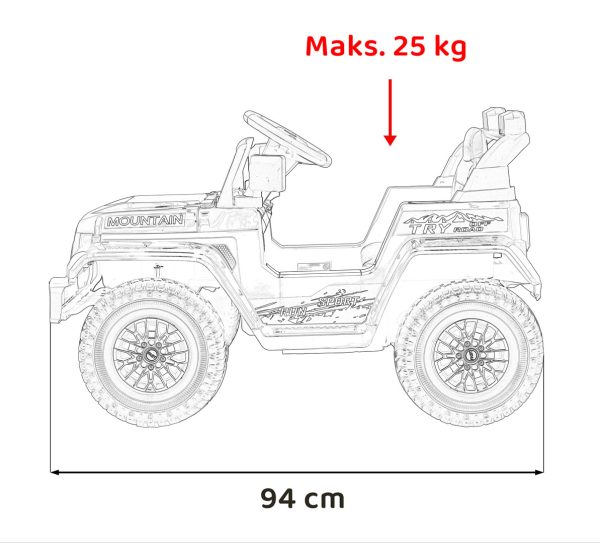 Auto na akumulator Off Road MOUNTAIN - crni - Slika 17