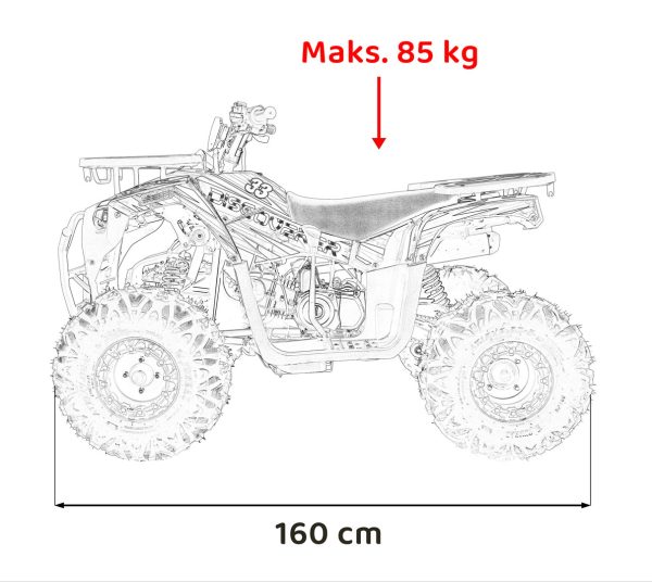 Quad na benzin 120CC DISCOVERER - crni - Slika 25