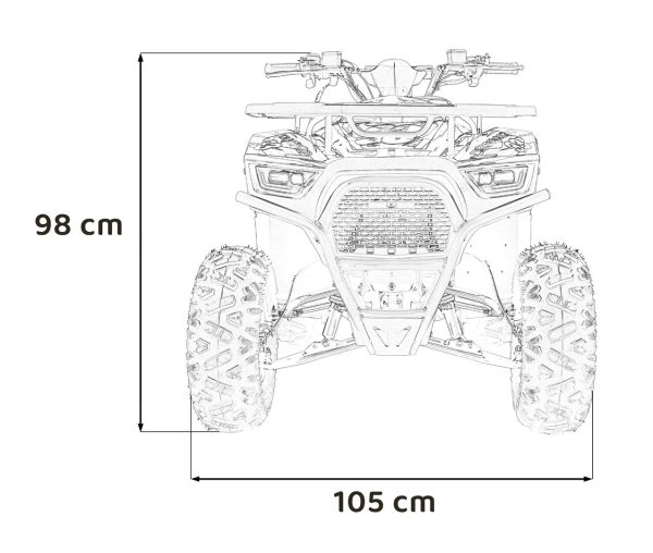 Quad na benzin 120CC DISCOVERER - crni - Slika 26