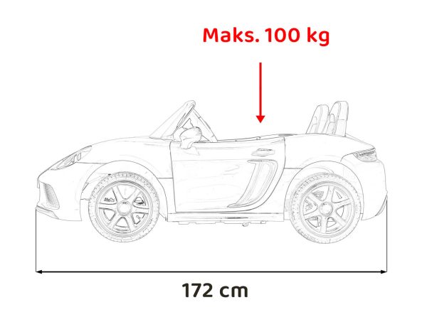 Auto na akumulator Perfecta - dvosjed - plavi/lakirani - Slika 31