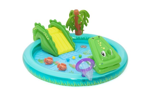 Igralište na napuhavanje Crocodile 224 x 181 x 72 cm Bestway 53166 - zeleno/plavi - Slika 8