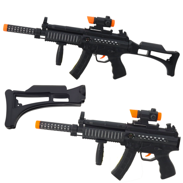 Mitraljez za igru Machine sa zvučnim i svjetlosnim efektima 62cm - crna