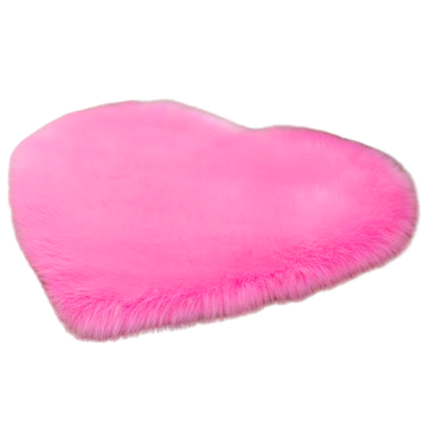 Plush Anti-slip Carpet Heart Pink 40x50 - Slika 2