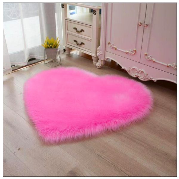 Plush Anti-slip Carpet Heart Pink 40x50 - Slika 3