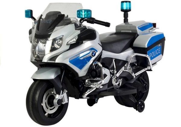 Licencirani motor na akumulator BMW Police PRO - sivo/plavi - Slika 2