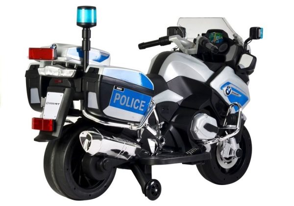 Licencirani motor na akumulator BMW Police PRO - sivo/plavi - Slika 4
