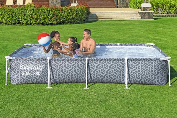 Montažni bazen 366x201x66cm BESTWAY - sivi - Slika 3