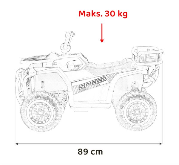 Quad na akumulator ATV Robust 01 4x4 - crveni - Slika 21