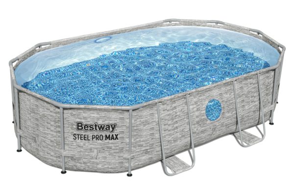 Montažni bazen 427 x 250 x 100 cm Bestway 56946 - sivi - Slika 4