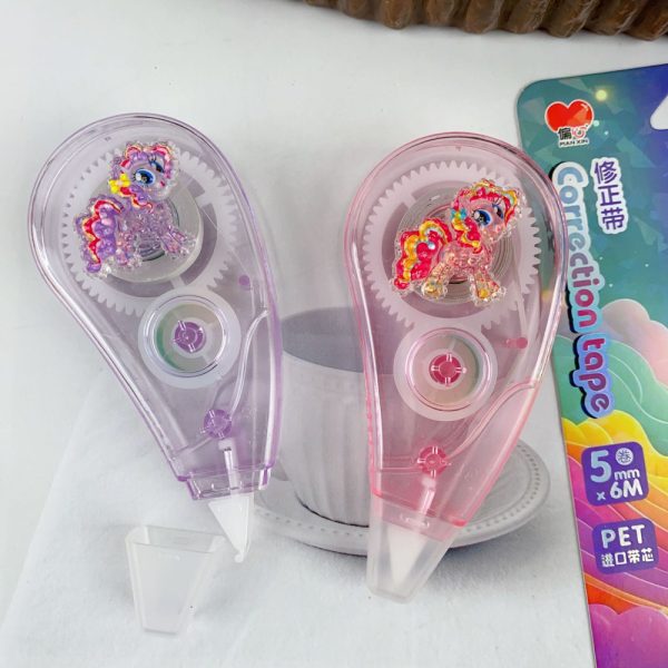Correction Tape Mouse School Office 6m x 5mm Unicorn Pink Purple - Slika 3