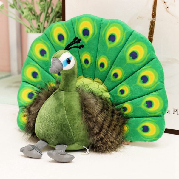 Plišana igračka Paun 30cm - zeleni - Slika 3