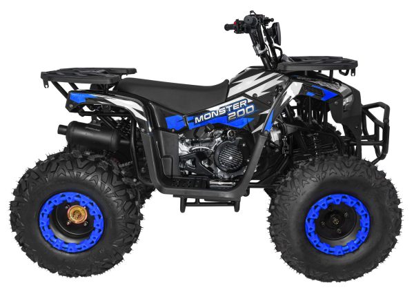 Quad na benzin MONSTER 200CC - plavi - Slika 4