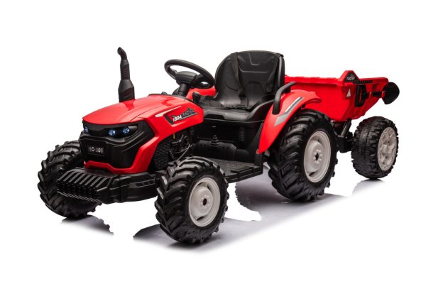 Traktor na akumulator s prikolicom HC-306 24V - crveni - Slika 3