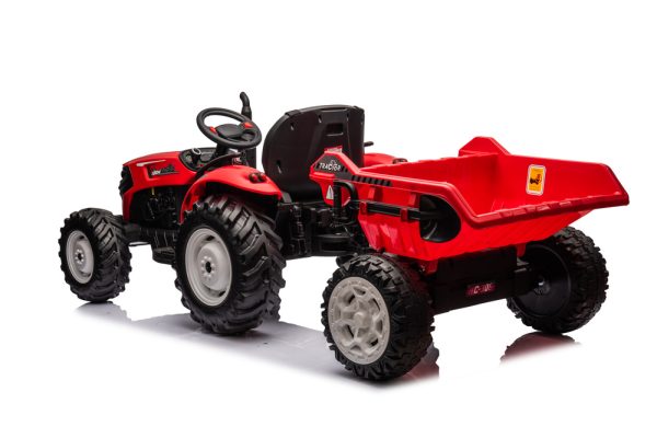 Traktor na akumulator s prikolicom HC-306 24V - crveni - Slika 5
