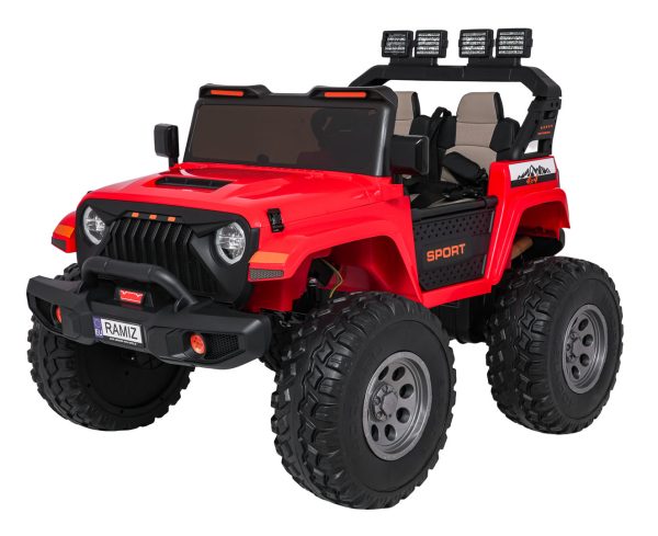 Auto na akumulator Extreme Sport 4x4 s podesivom dužinom vozila - dvosjed - crveni - Slika 3