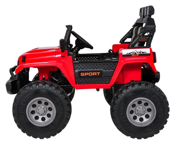 Auto na akumulator Extreme Sport 4x4 s podesivom dužinom vozila - dvosjed - crveni - Slika 4