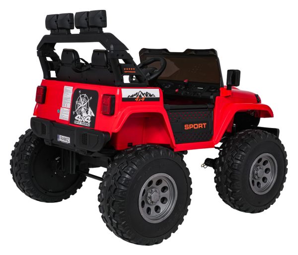 Auto na akumulator Extreme Sport 4x4 s podesivom dužinom vozila - dvosjed - crveni - Slika 7