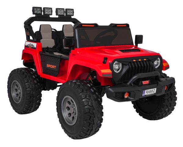 Auto na akumulator Extreme Sport 4x4 s podesivom dužinom vozila - dvosjed - crveni - Slika 17
