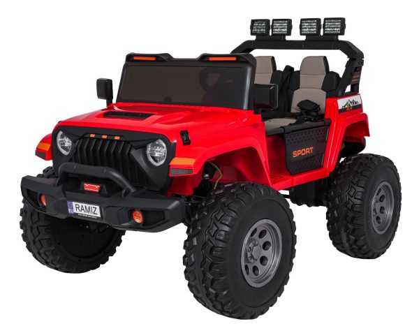 Auto na akumulator Extreme Sport 4x4 s podesivom dužinom vozila - dvosjed - crveni - Slika 18