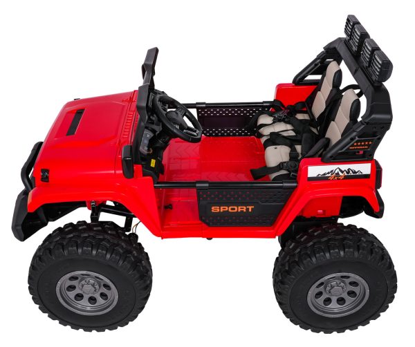 Auto na akumulator Extreme Sport 4x4 s podesivom dužinom vozila - dvosjed - crveni - Slika 20