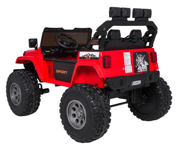Auto na akumulator Extreme Sport 4x4 s podesivom dužinom vozila - dvosjed - crveni - Slika 21