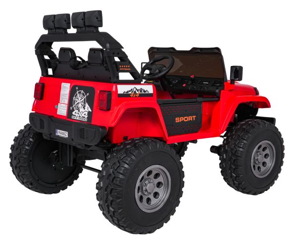 Auto na akumulator Extreme Sport 4x4 s podesivom dužinom vozila - dvosjed - crveni - Slika 22